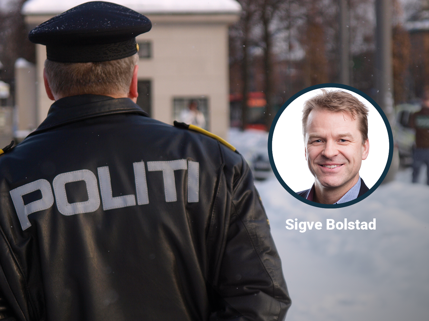 Sigve Bolstad med illustrasjonsbilde politi