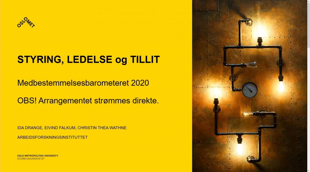 Medbestemmelsesbarometeret 2020 Oslo Met
