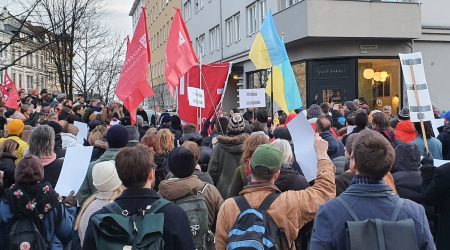 Støttemarkering for Ukraina, ved Russlands ambassade