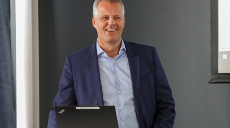 PFPL-leder Lars Reiersen under samling for lederkontaktene i april 2022