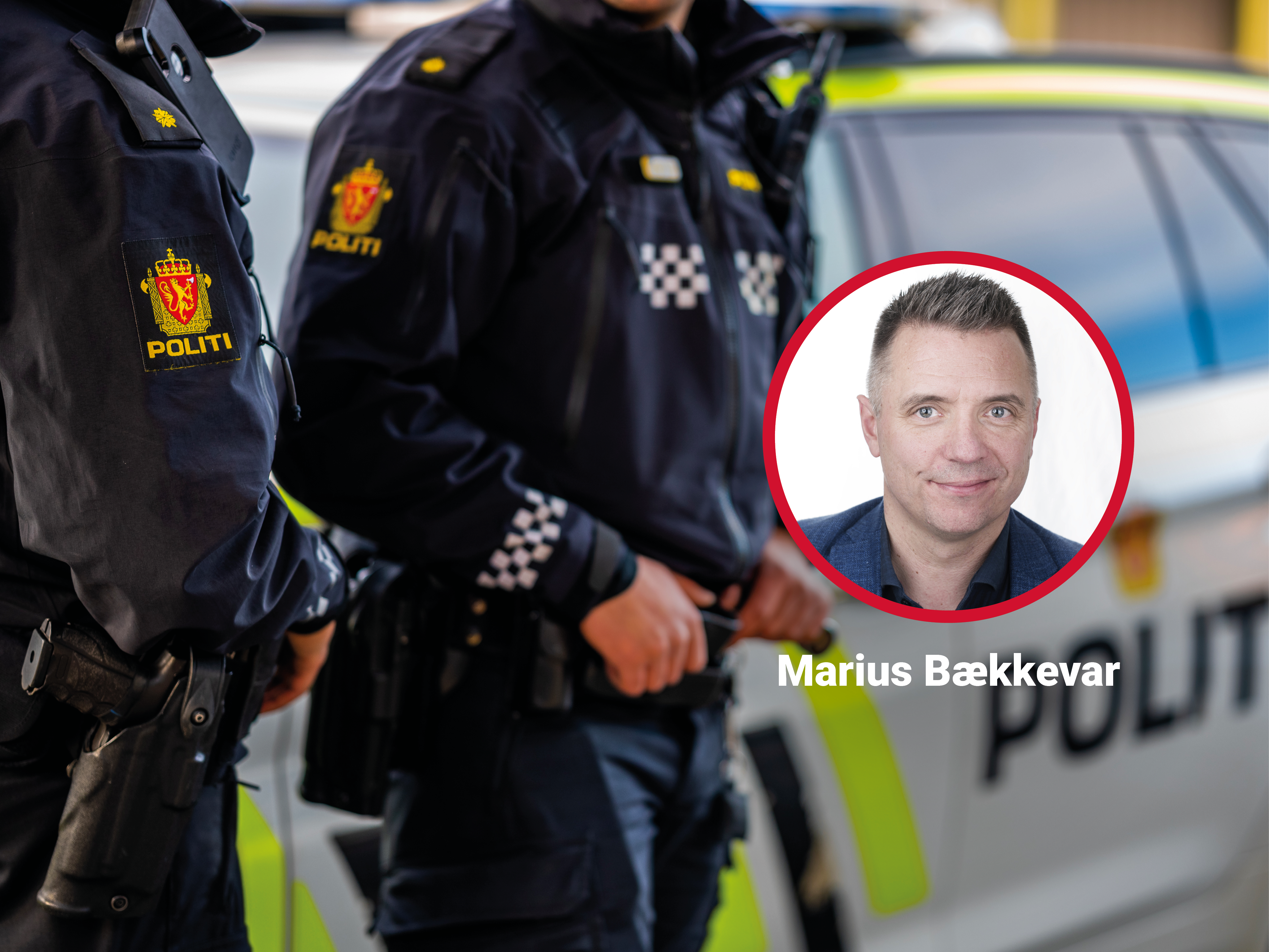 Marius Baekkevar med illustrasjonsbilde politi