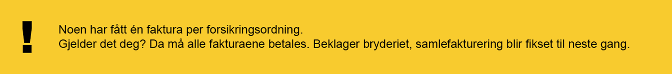 Feilmelding delfaktura uten admgebyr