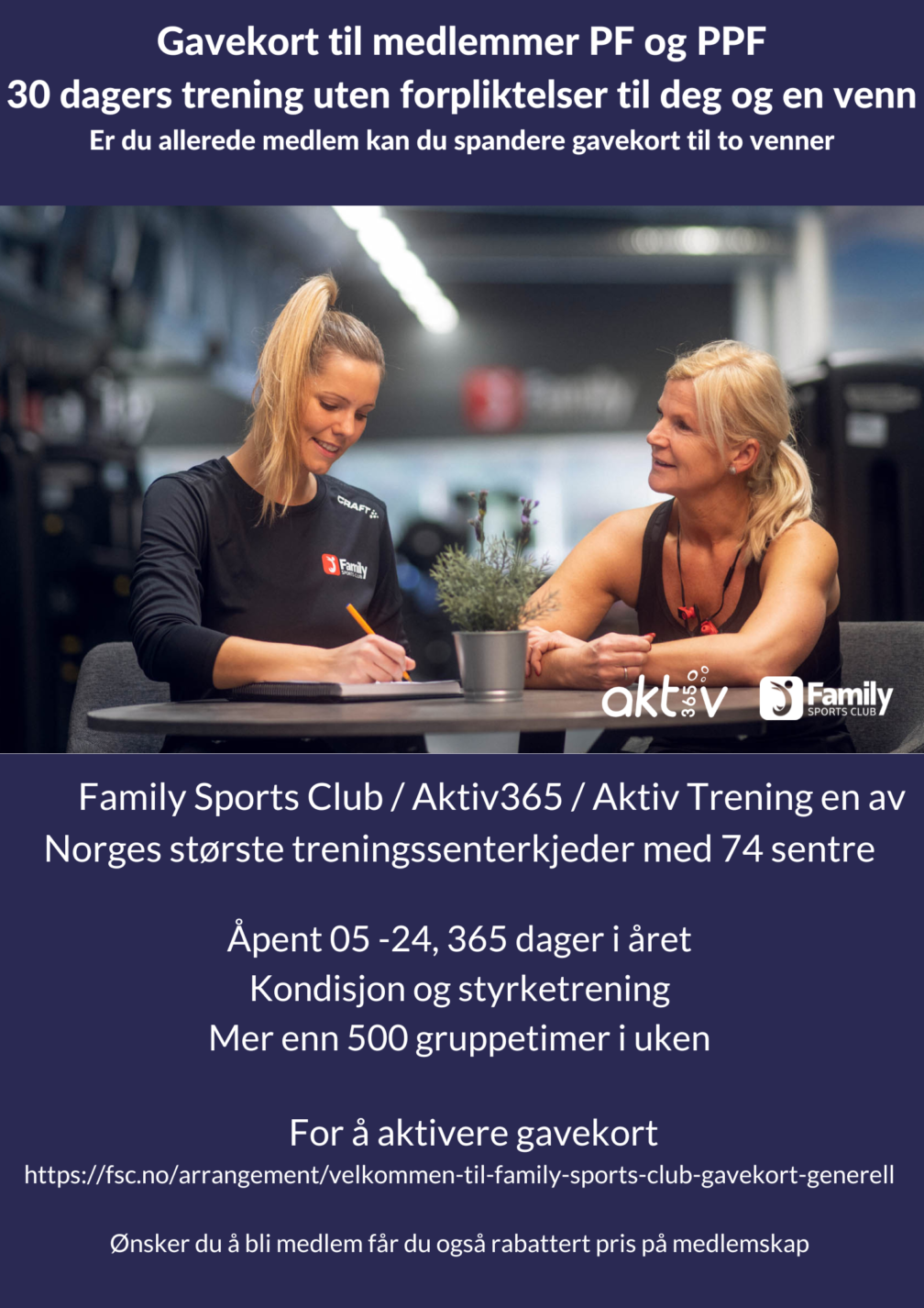 Family Sports Club Aktiv Trening Aktiv365 gavekort