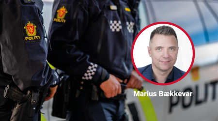 Marius Baekkevar med illustrasjonsbilde politi